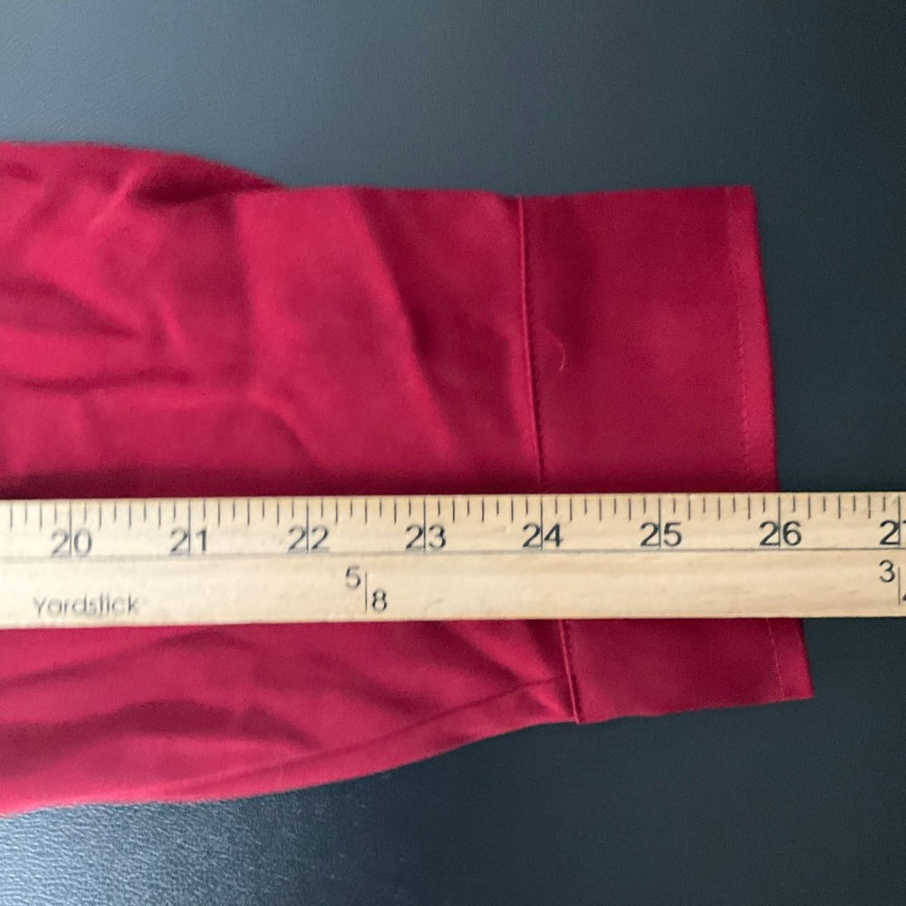 Susan Graver Ruby Red Button Up Blouse Stretch Sh… - image 6